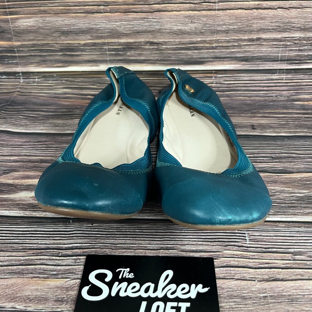 Cole Haan Elbridge Ballet Flats Women's Blue Slip On‎ Shoes - Picture 2 of 8